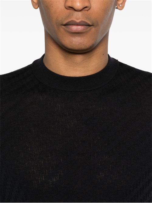 T-shirt in maglia uomo Emporio Armani navy EMPORIO ARMANI | EM004741AF24573UB109